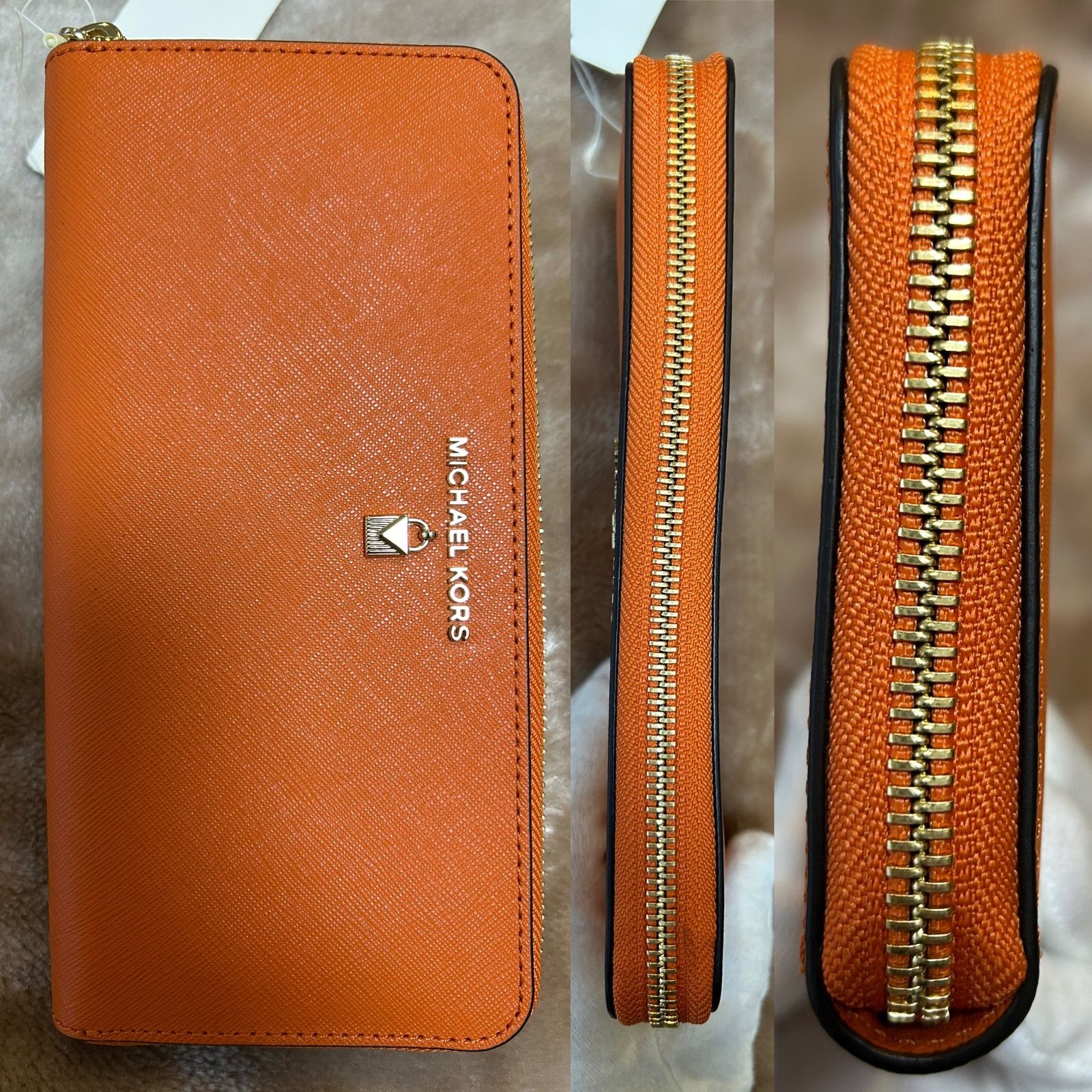 マイケルコースファスナー付き長財布 ラウンドファスナー長財布