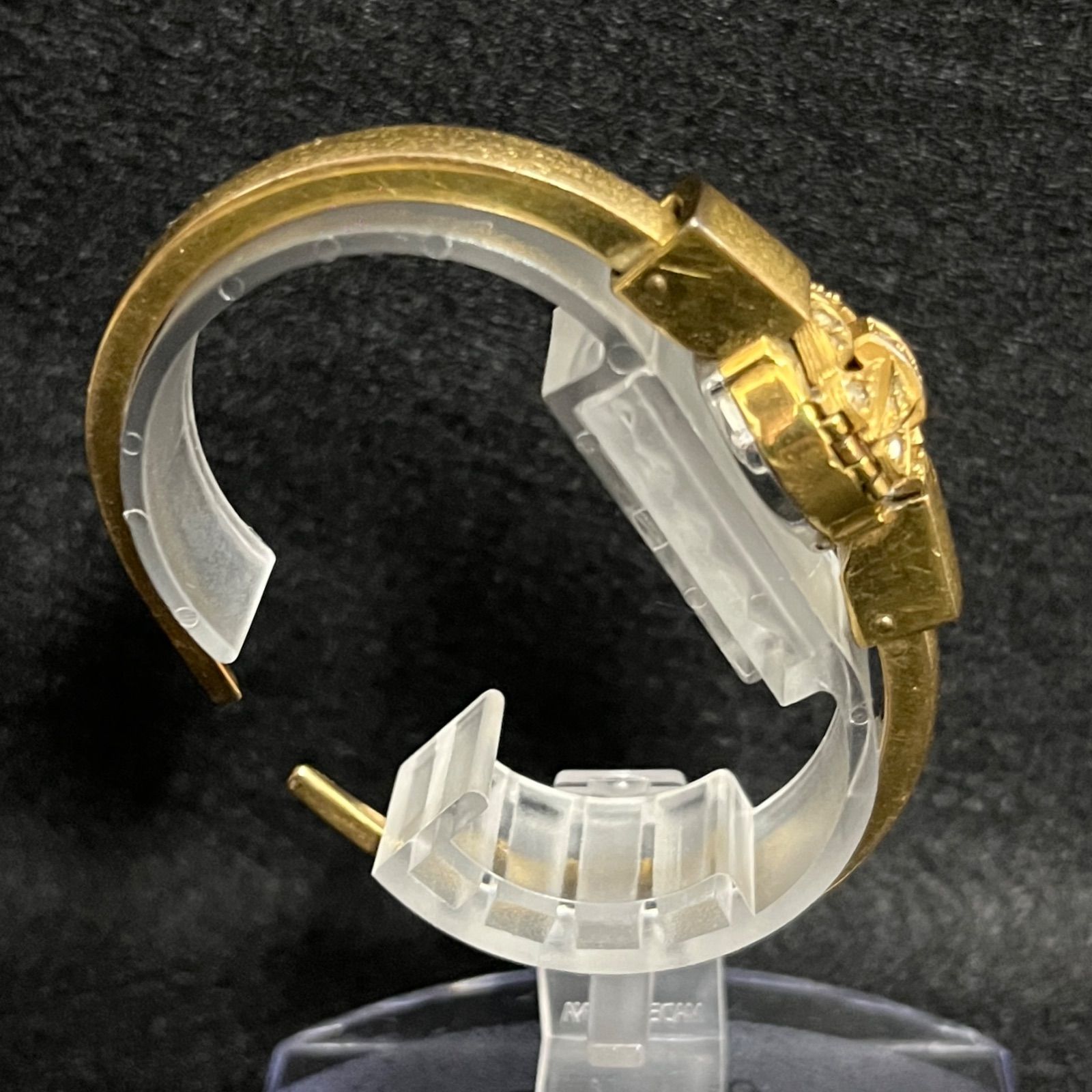 稼働品】 Chandler チャンドラー バングルウォッチ 石付き 手巻き