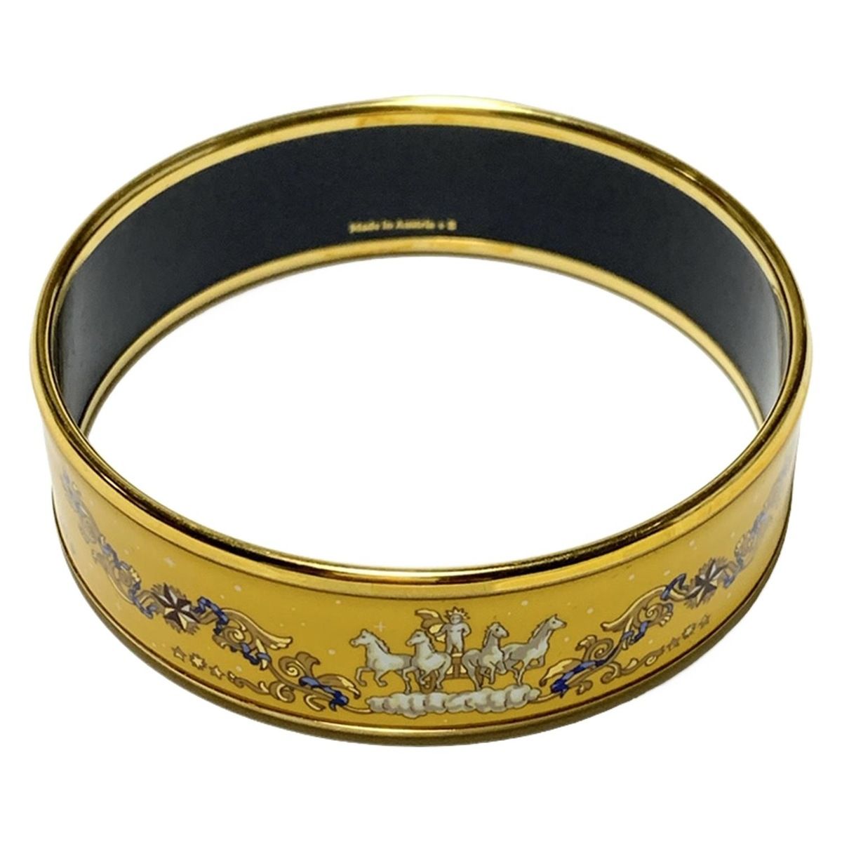 HERMES(エルメス) バングル エマイユ イエロー×ゴールド×マルチ - メルカリ