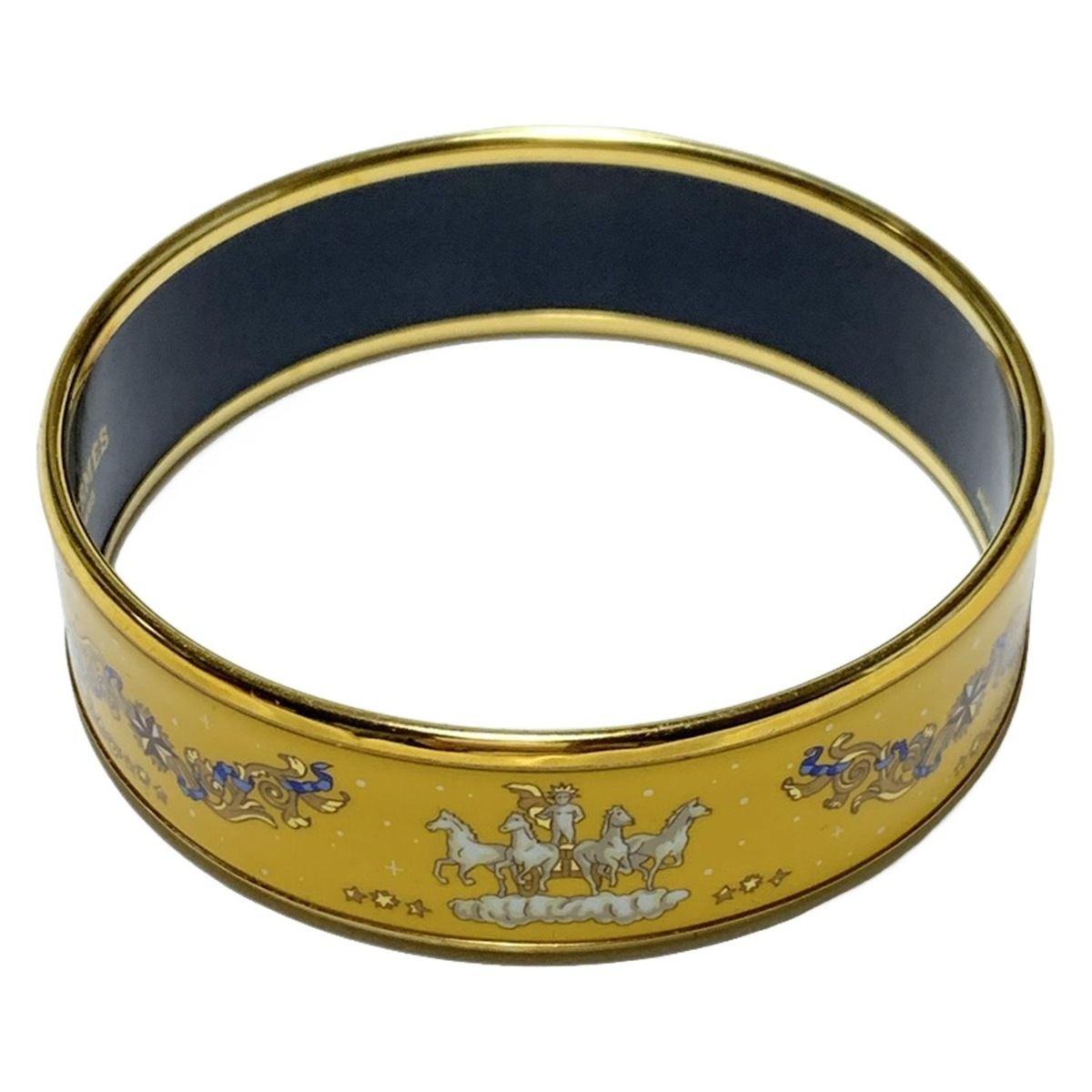 HERMES(エルメス) バングル エマイユ イエロー×ゴールド×マルチ - メルカリ