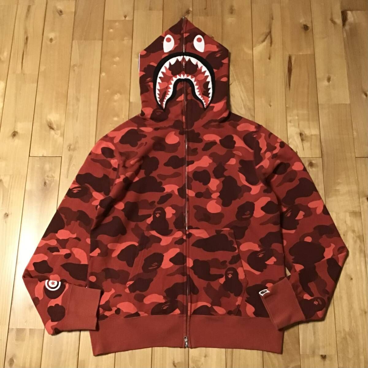 RED CAMO WGM シャーク パーカー Mサイズ shark full zip hoodie a