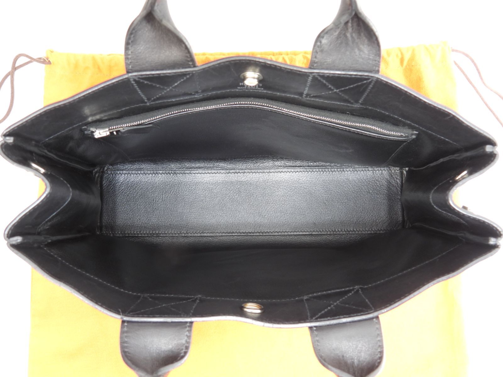 エルメス トートPM フールトゥ カーフレザー黒 ハンドバッグ トートバッグ □E 14