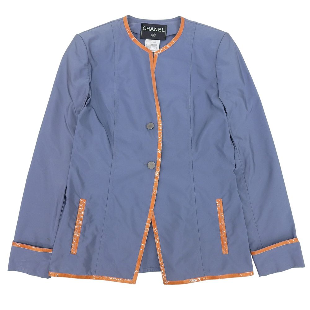 CHANEL シャネル ノーカラージャケット バイカラー アウター