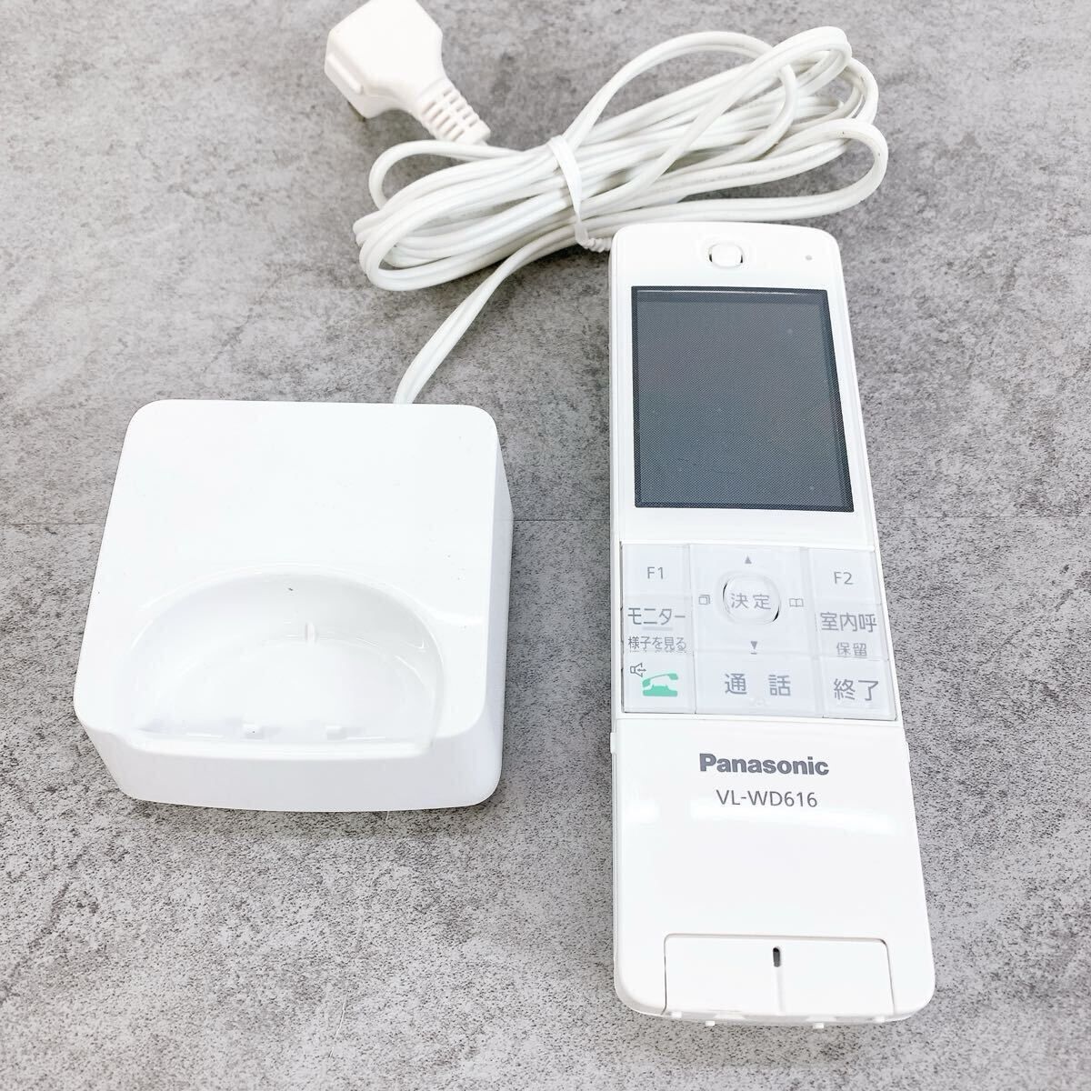 H-077 Panasonic モニター子機 VL-WD616 ホワイト 動作確認済 充電台付
