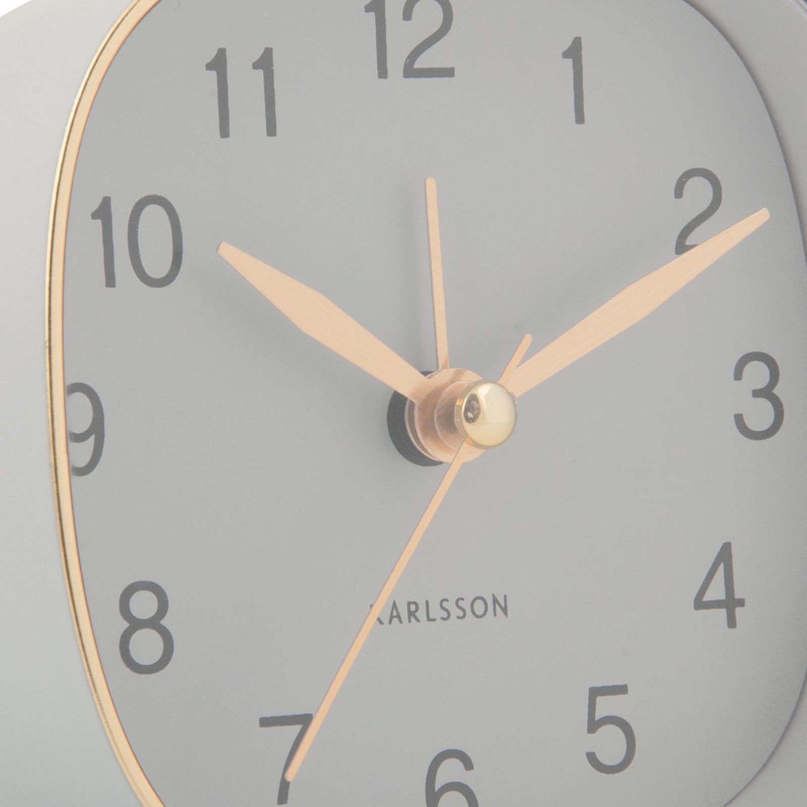 Karlsson カールソン アラームクロック Travel Square グレー 置き時計