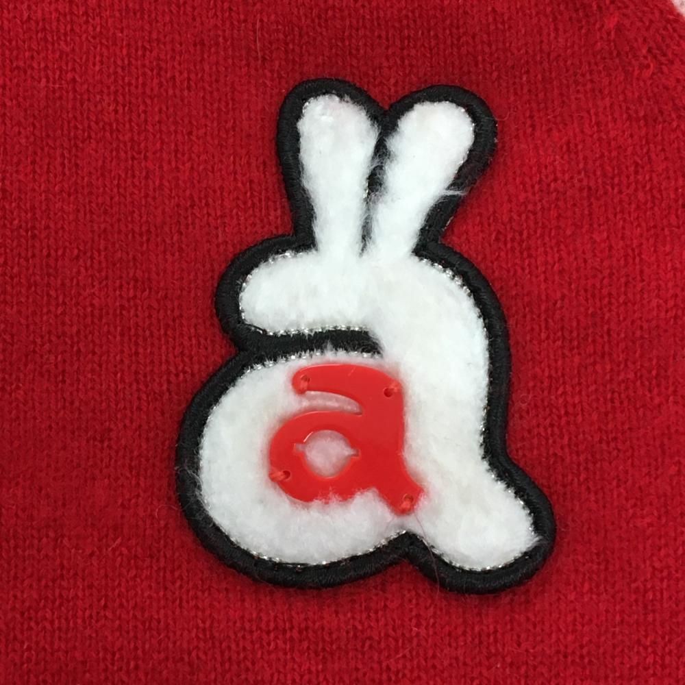 超美品】アルチビオ ハイネックセーター レッド×ベージュ カシミヤ100