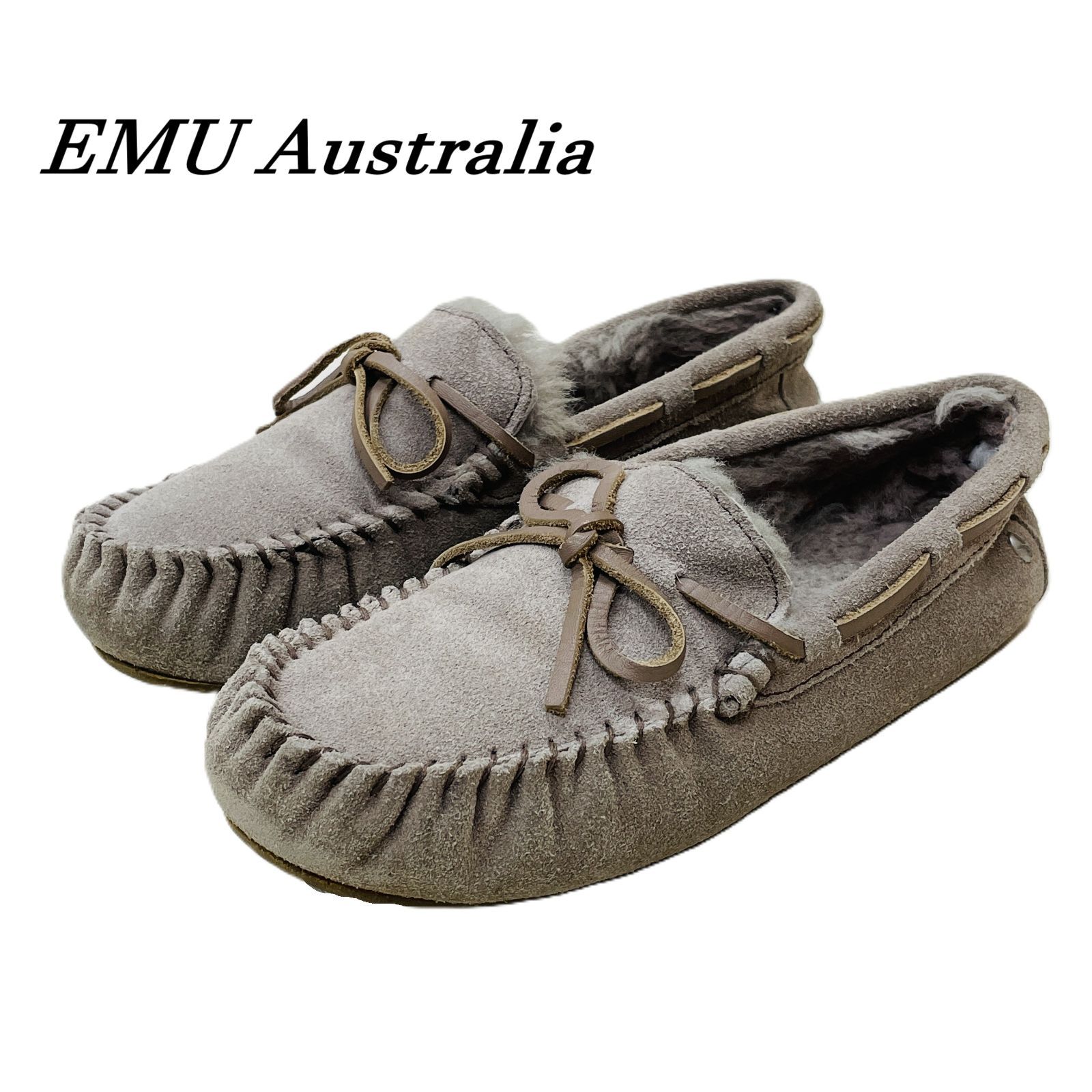 EMU Australia エミュオーストラリア モカシン W6/23㎝ グレージュ系