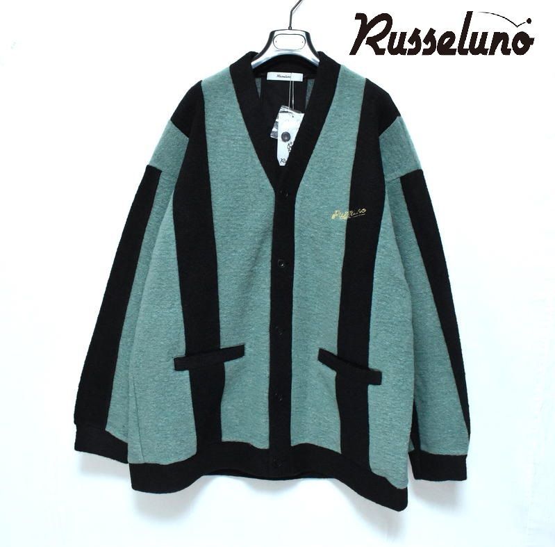 新品 ラッセルノ ゴルフ ワイド ストライプ カーディガン【4】【5】【6