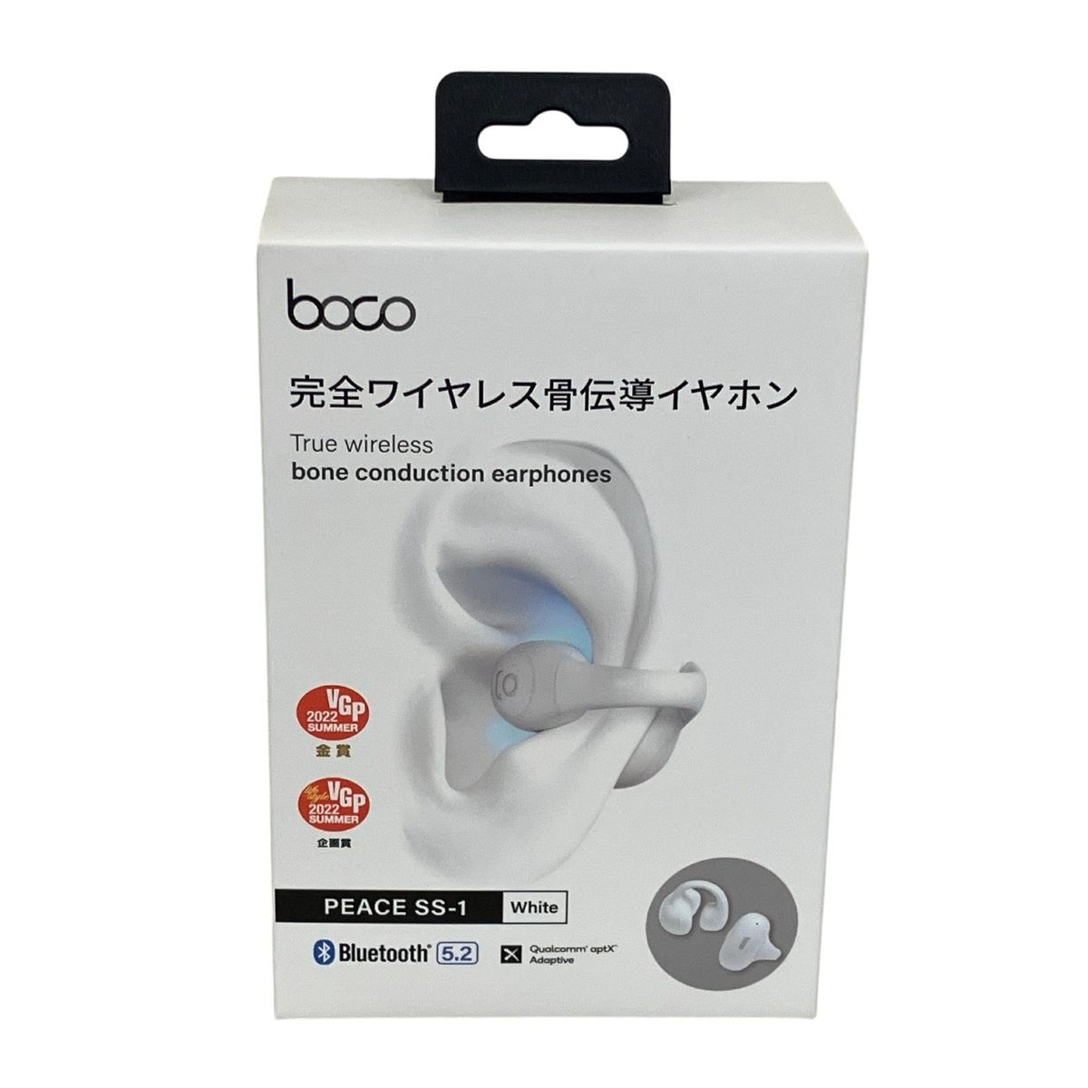 boco PEACE SS-1 完全ワイヤレス骨伝導イヤホン ホワイト Bluetooth