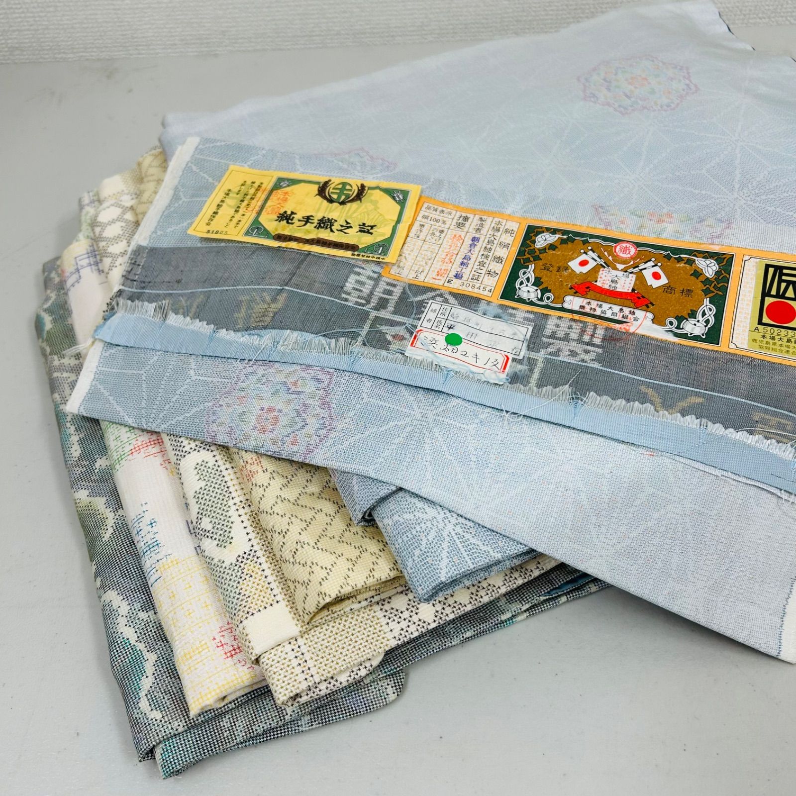 大島紬 着物 正絹 5着 着物まとめ売り リメイク材料 m-592 - メルカリ