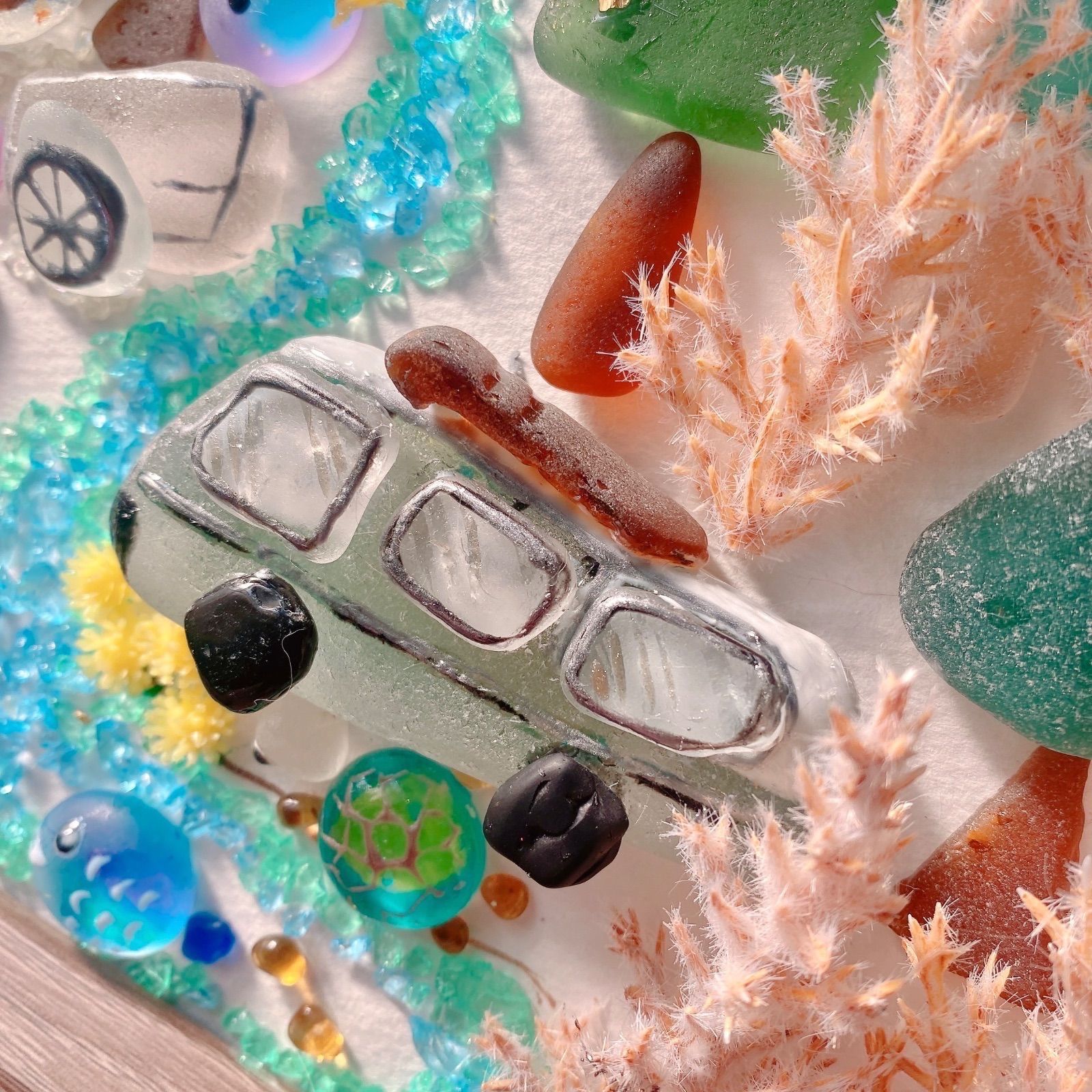 にっしー様 オーダー品 キャンプ❣️シーグラスアート - メルカリ