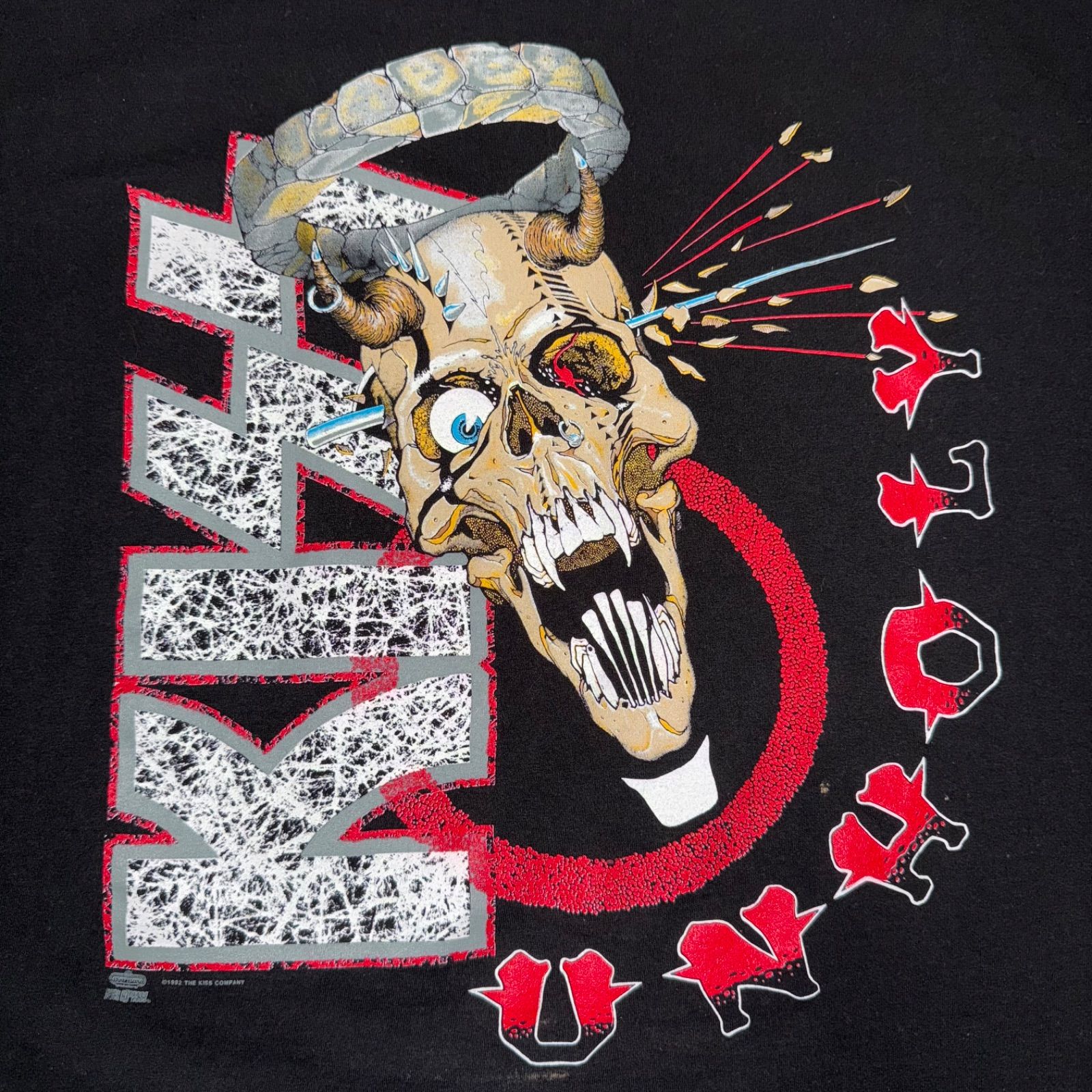 90s KISS Revenge Unholy PUSHEAD tee Tシャツ バンドT パスヘッド 