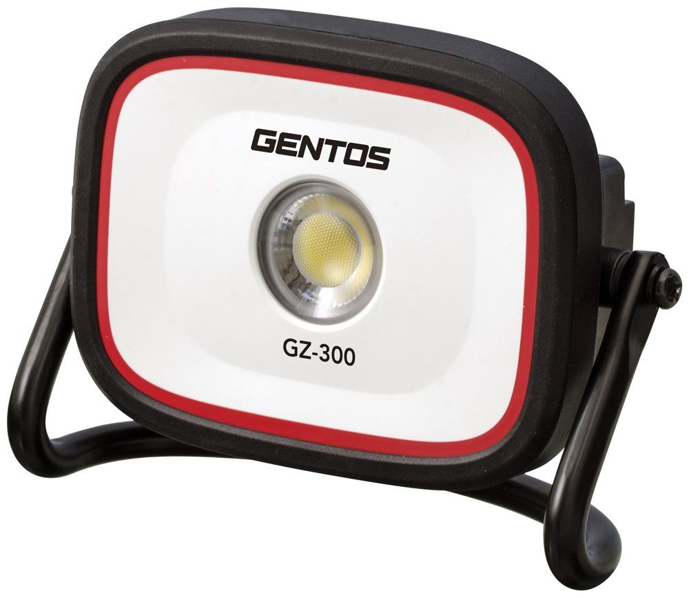 GENTOS ジェントス 投光器 LED ワークライト 充電式 AC電源兼用 明るさ1200ルーメン 実用点灯2時間 耐塵 防滴 ガンツ GZ-300 ANSI規格準拠