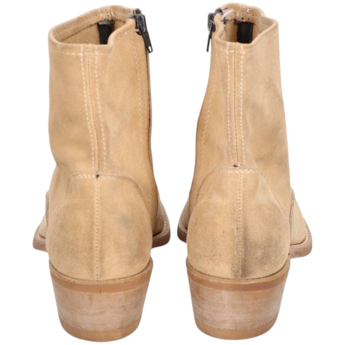 古着 サイドジップ スエード ショートウエスタンブーツ 9 1/2D メンズ