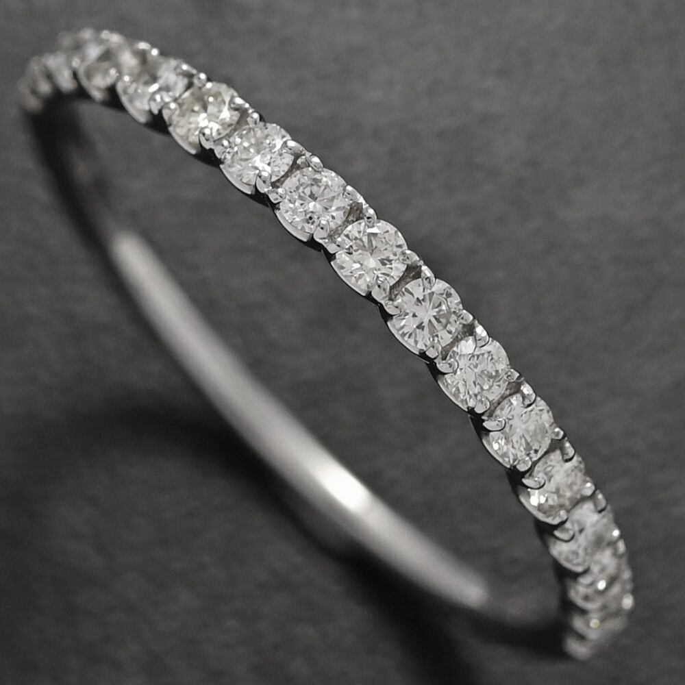 ハーフエタニティ･ダイヤモンドリング･指輪|Pt 900-1.2 g|FD 0.3 ct|14号| 54|サイズ直し可|プラチナ 翌日配送可 ♀ N レディース 597138