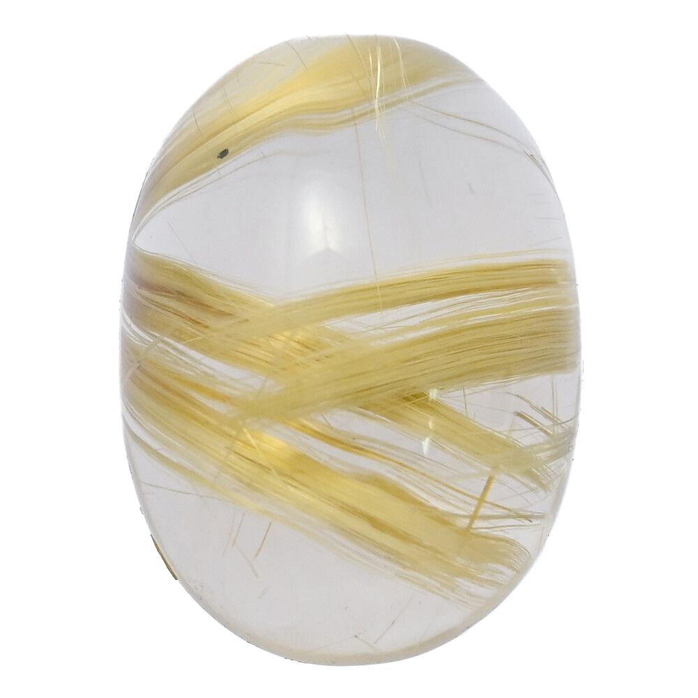 QU 27.9 ct ルチル 針水晶 クォーツ 水晶 ルチルクォーツ ルース-5.6 g 1 P･クリア×イエロー系 色石 A メンズ レディース 598014