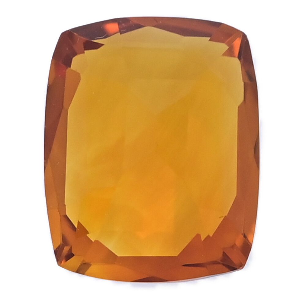 CI 4.8 ct|シトリン スクエアシェイプ ルース-0.9 g 1 P･オレンジ系|色石 A メンズ レディース 598030