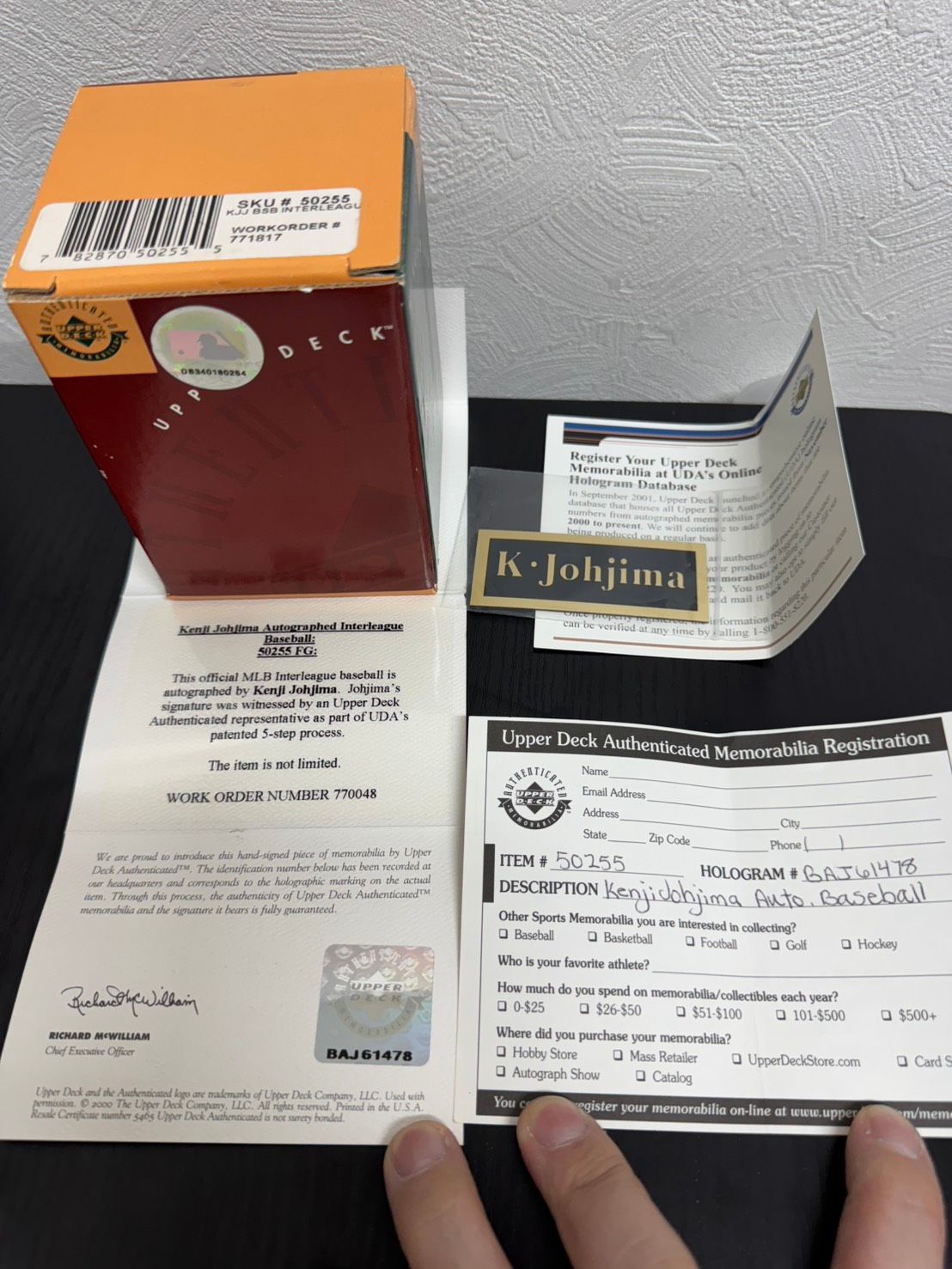 希少 程度極上未使用品 送料込み】MLB サインボール 城島健司