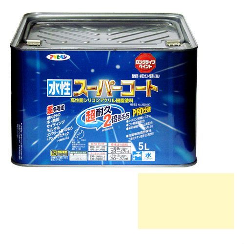 アサヒペン水性スーパーコート５Ｌアイボリー