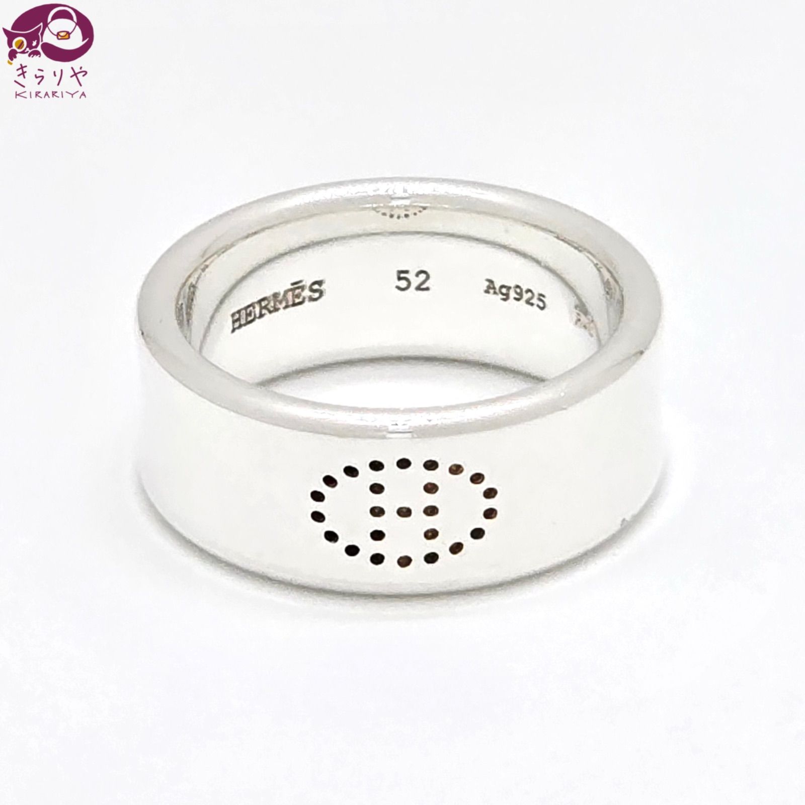 HERMES エルメス エクリプス リュバン リング 52 約12号 スターリングシルバー SV 925