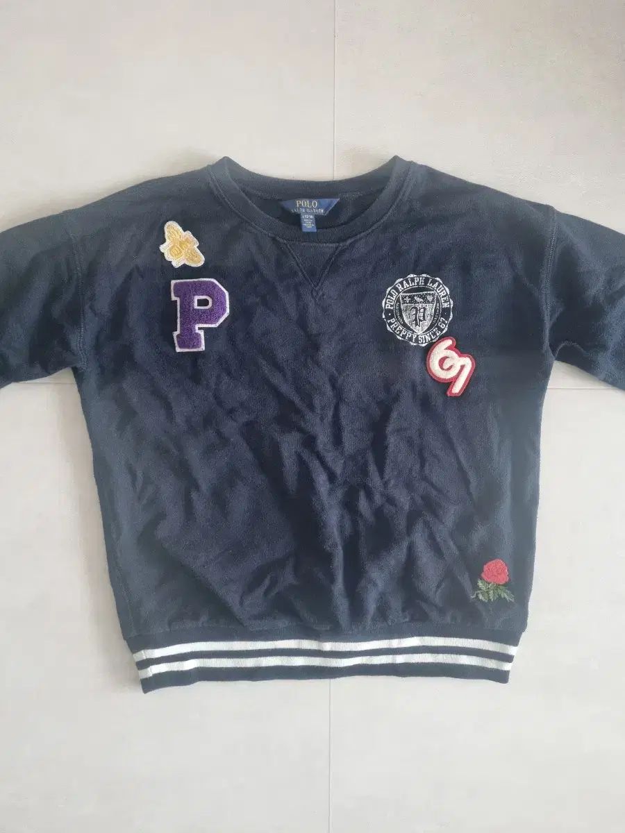 ポロラルフローレン 小学 女の子 ネイビー スウェット Tシャツ ラルフ