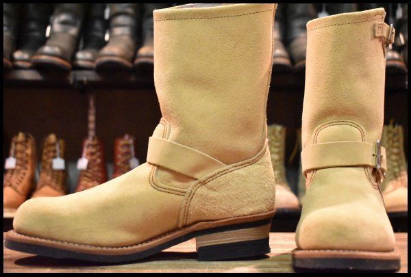 8 D 13年 レッドウィング 8268 スエード エンジニア ホーソーンアビレーン ラフアウト スチールトゥ ブーツ redwing FK 154