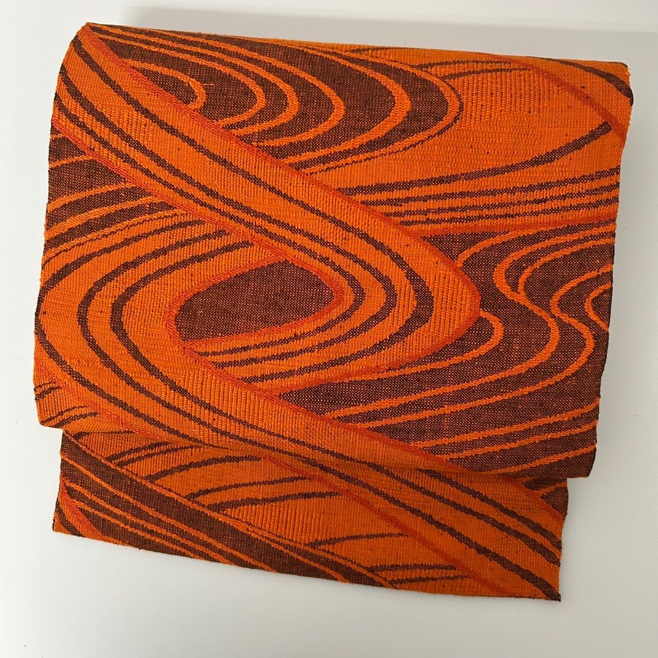 名古屋帯 正絹 真綿紬 織柄 流水 八寸 MA-1502 - メルカリ