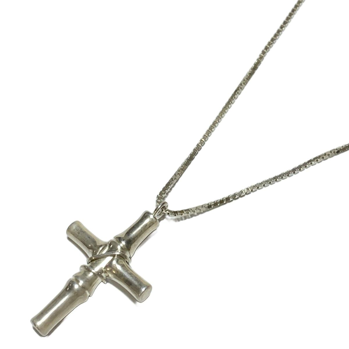 GUCCI(グッチ) ネックレス バンブー シルバー クロス(十字架) - メルカリ