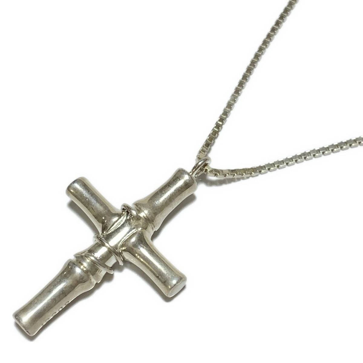 GUCCI(グッチ) ネックレス バンブー シルバー クロス(十字架) - メルカリ