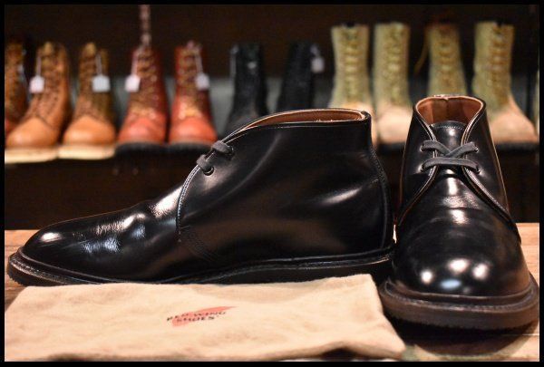 8 D 17年 レッドウィング 9096 キャバリー チャッカ ブラック エスカイヤ 黒 編み上げ レースアップ ブーツ redwing FK 155