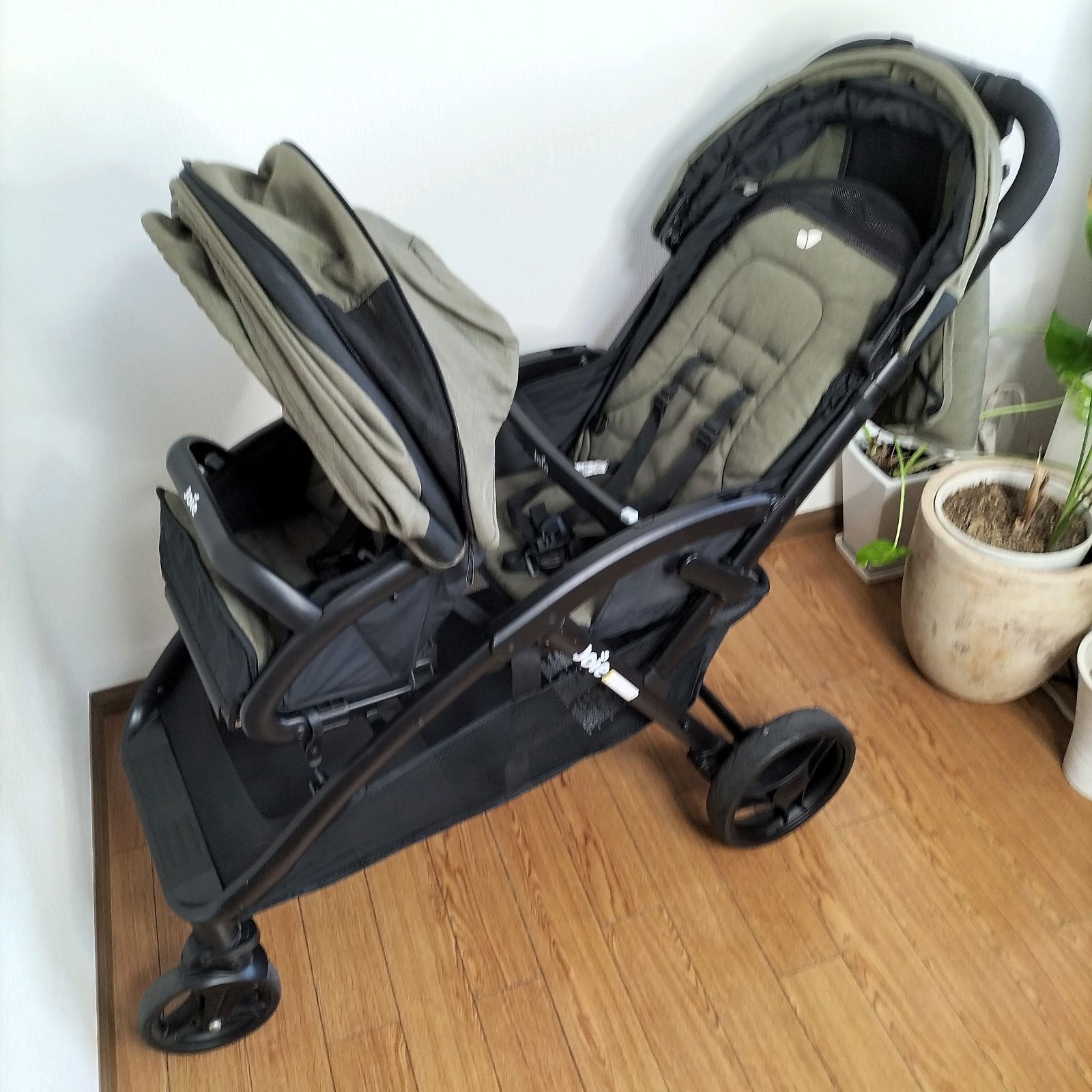 【美品】Joie カトージ エヴァライトデュオ 2人乗りベビーカー ベビーカー 縦型