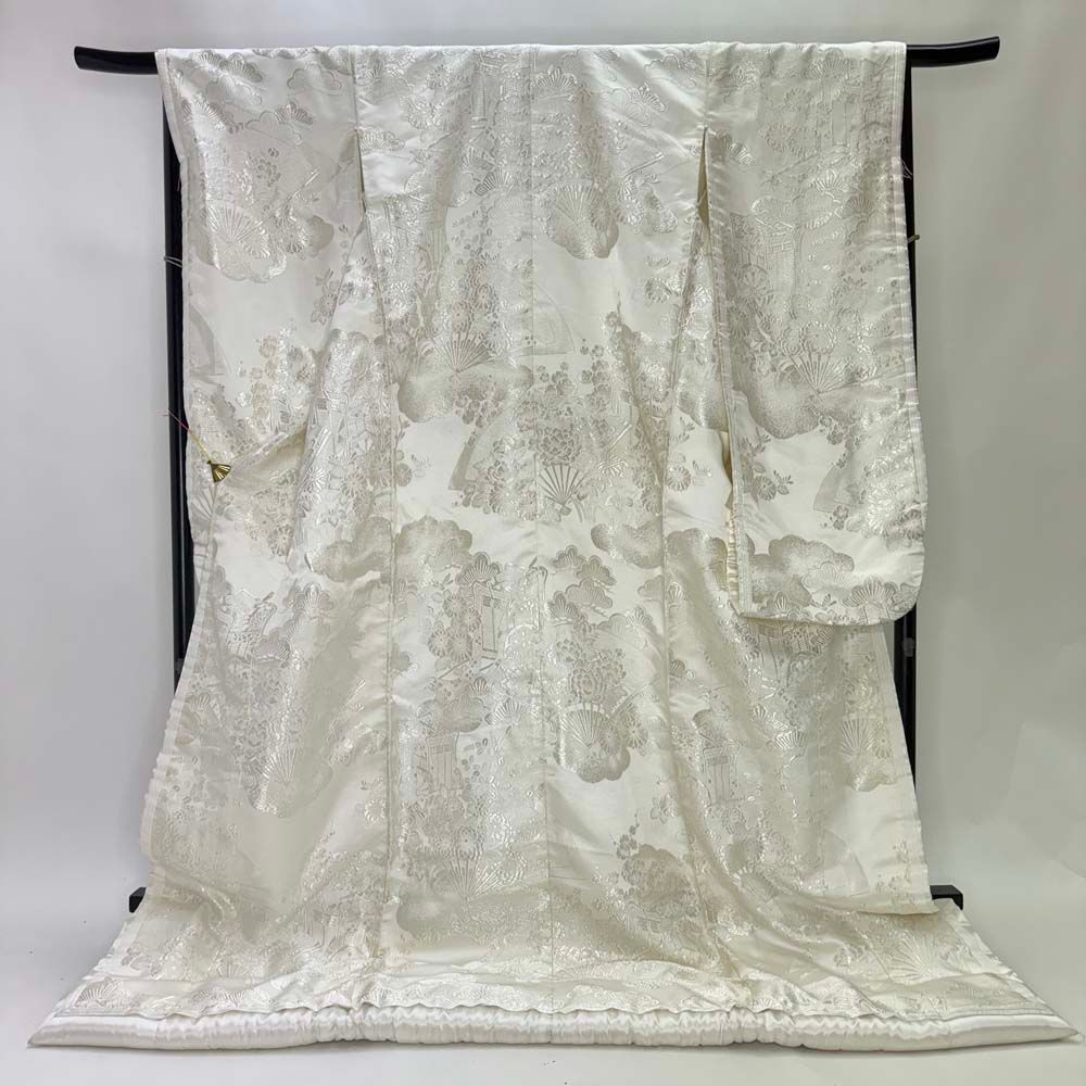 白打掛 ポリエステル 刺繍 白 打掛 花嫁衣裳 婚礼 リサイクル ブライダル ウエディング 着物 4927
