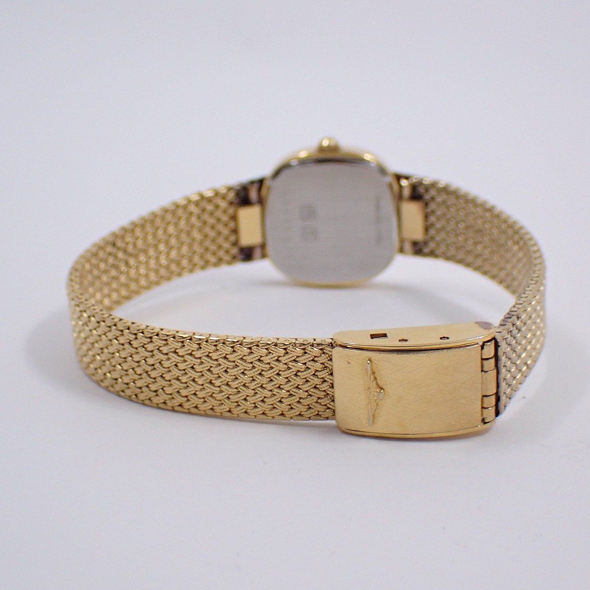 ロンジン スクエア型 クォーツ レディース 腕時計 ゴールドGP 純正