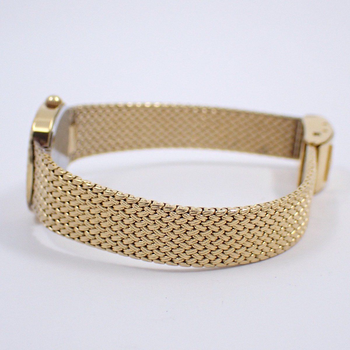 ロンジン スクエア型 クォーツ レディース 腕時計 ゴールドGP 純正