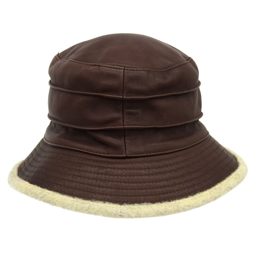 MOTTSCH POUR HERMES製バケットハットHERMES(エルメス製) HERMES エルメス MOTSCH レザーハット バケットハット 小物 メンズ