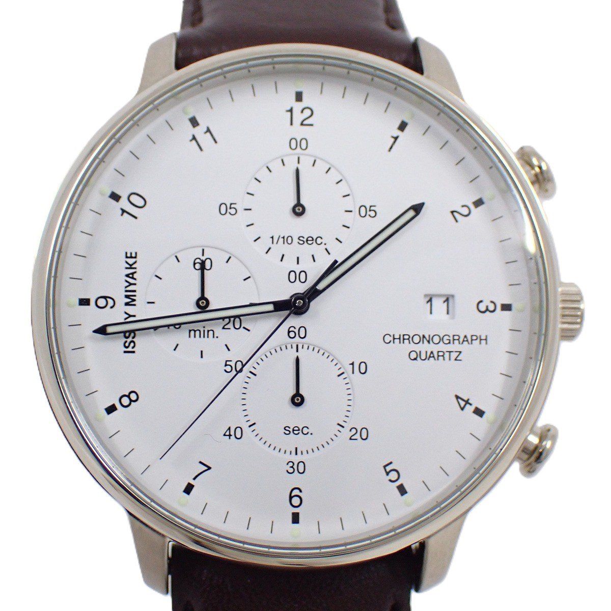 ISSEY MIYAKE イッセイミヤケ C シィ 岩崎一郎デザイン クロノグラフ クォーツ メンズ 腕時計 NYAD 009 VJ 57-0620 いおき質