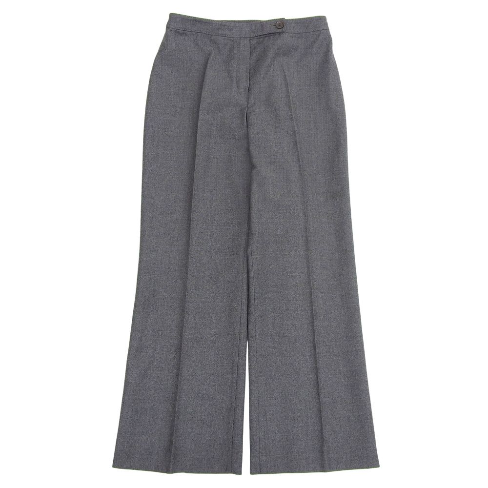 ヴァレンティノ ウール ワイド スラックス パンツ ボトムス レディース カシミア グレー 8