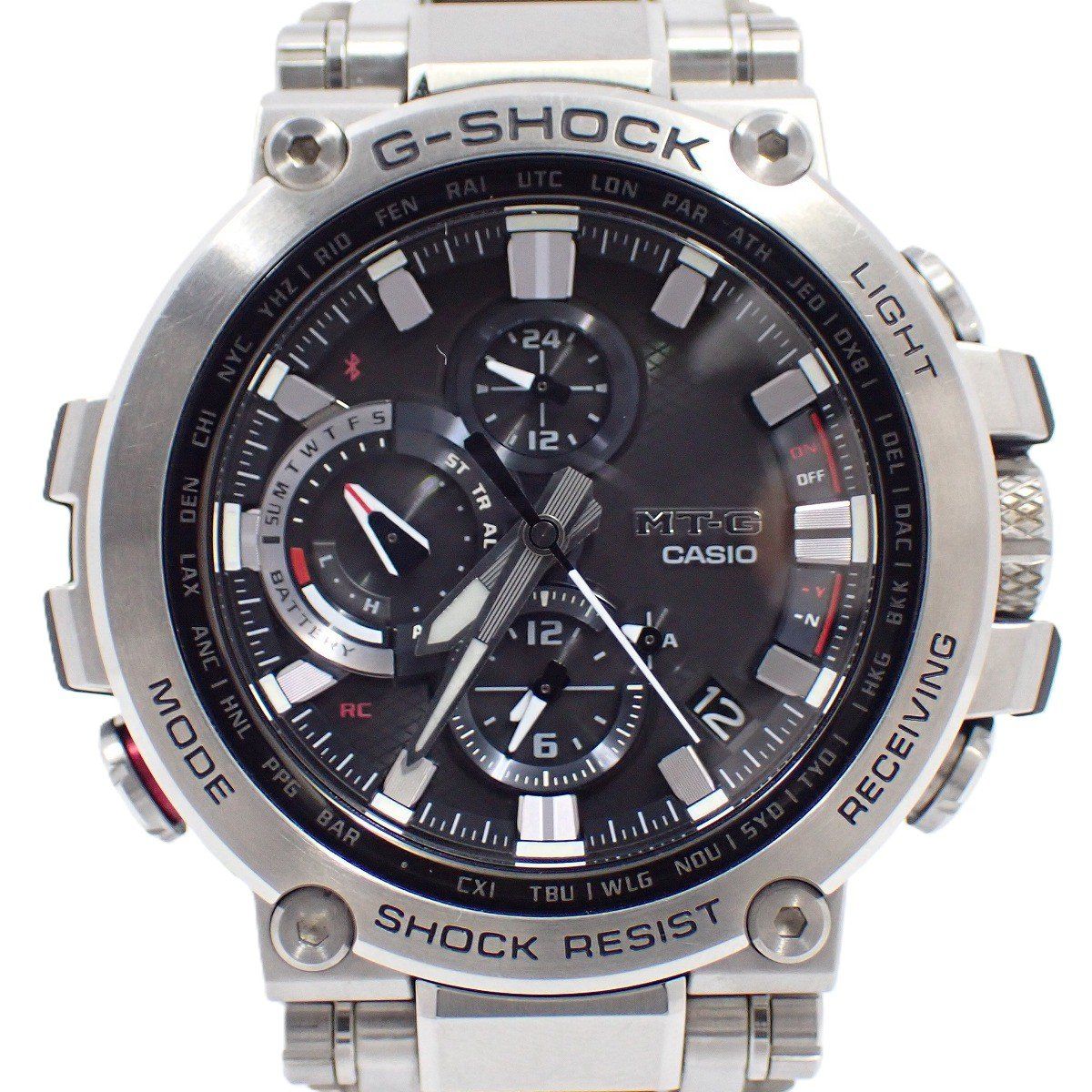 カシオ G-SHOCK MT-G Bluetooth ソーラー電波 メンズ 腕時計 黒文字盤 樹脂バンド MTG-B 1000-1 AJF