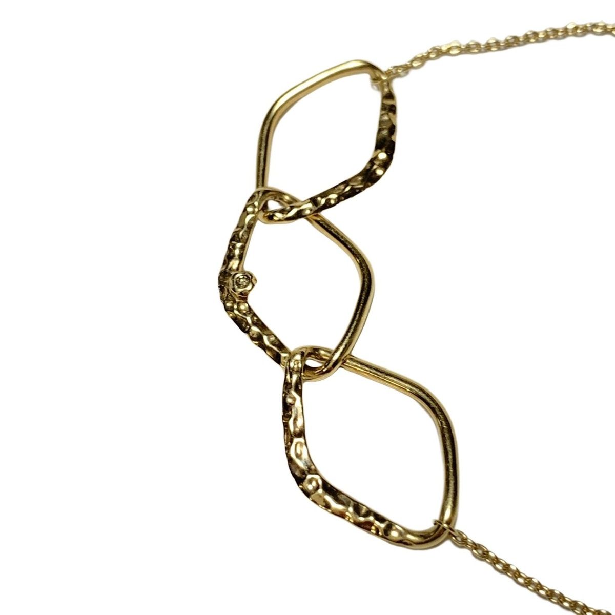 agete(アガット) ブレスレット - K10YG×ダイヤモンド 1Pダイヤ/ダイヤ