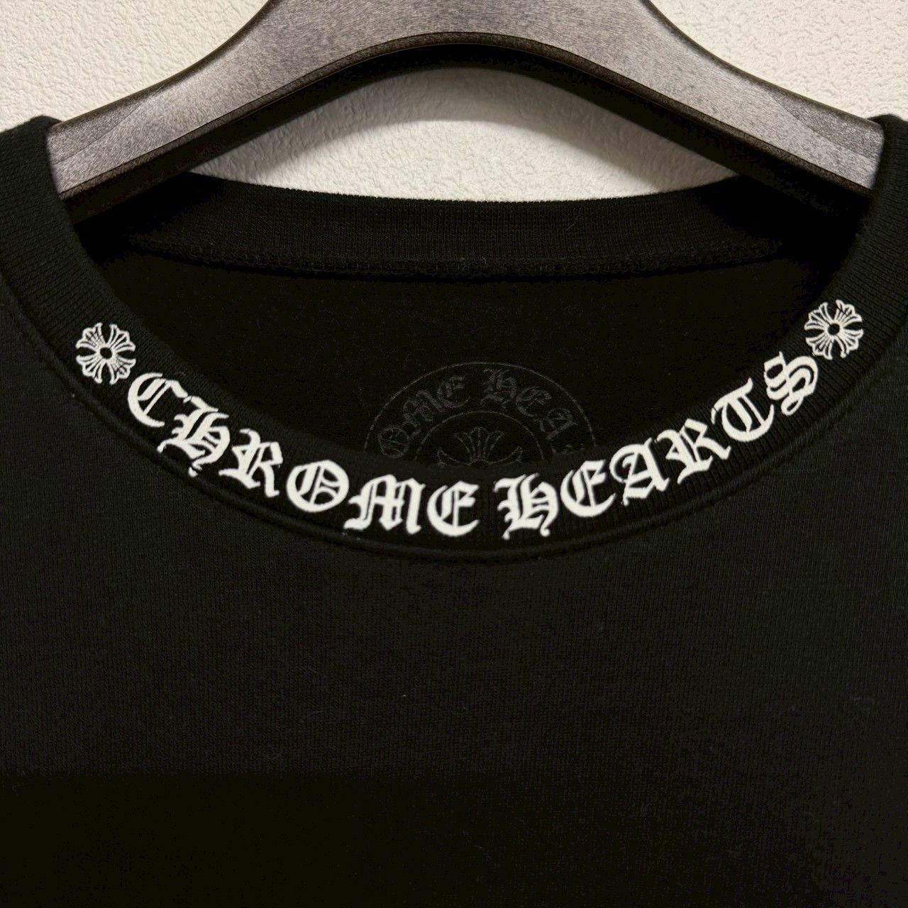 CHROME HEARTS Neck Logo クロムハーツ ネックロゴ 黒 ブラック 長袖
