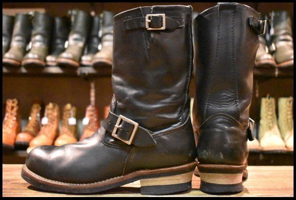 9 5 D 08年 レッドウィング 2268 エンジニア 黒 ブラッククローム スチールトゥ プルオン ブーツ redwing FK 159 カジュアル エンジニアブーツ 