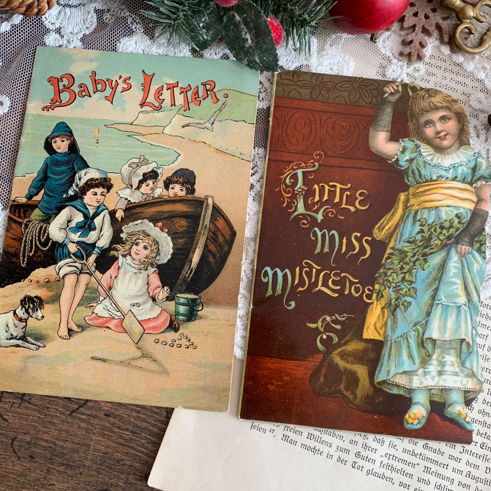 ヴィンテージ絵本 ヴィクトリアン Toy Book ミニ絵本 2冊セット Baby's