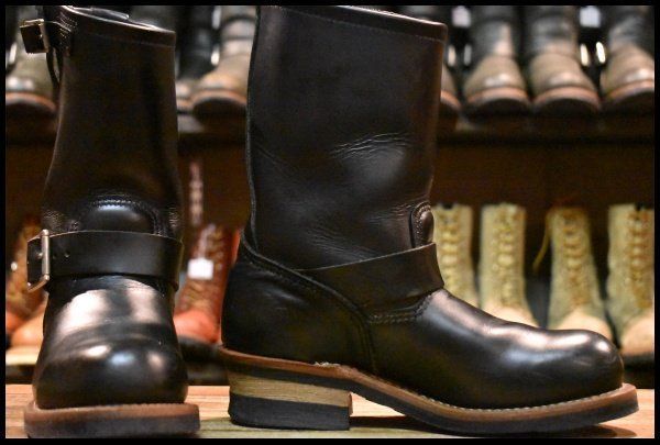 5 D 15年 レッドウィング 2268 エンジニア 黒 ブラッククローム スチールトゥ プルオン ブーツ redwing FK 160
