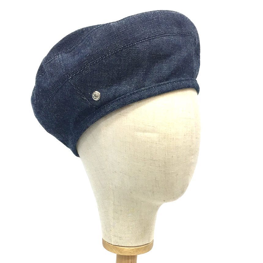 Hermes エルメス　デニム ベレー帽 セール 未使用 エルメス デニム ベレー帽 セリエ 57サイズ aq6375