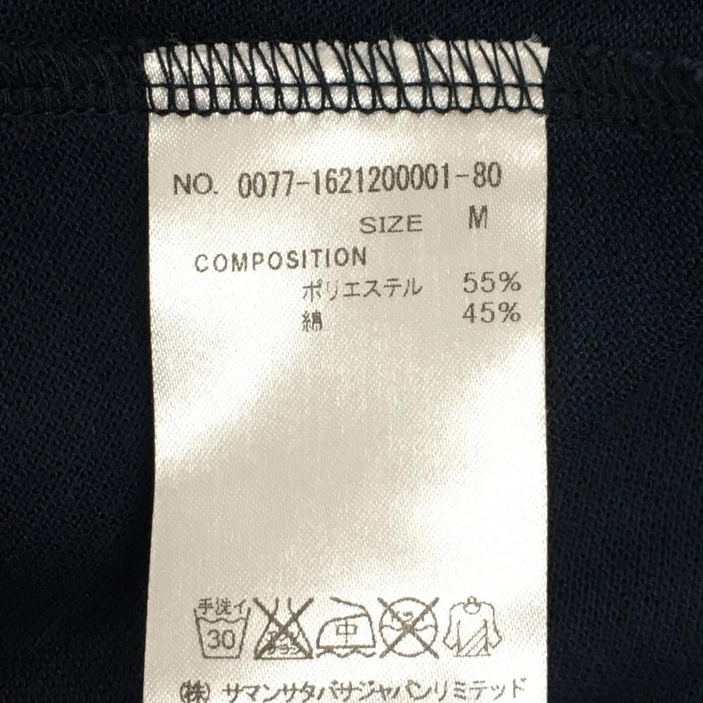 新品】サマンサタバサUNDER25 長袖シャツ ネイビー×ピンク ベア 襟裏