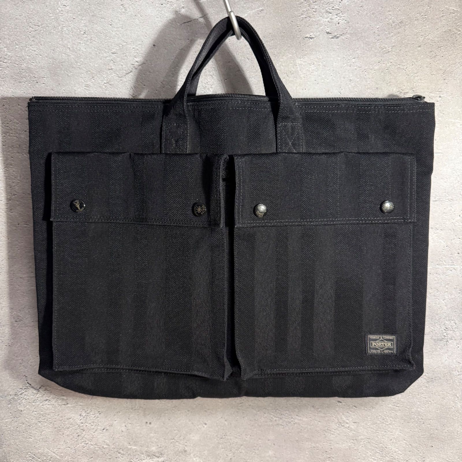 PORTER 70周年 アニバーサリー ビジネスバッグ 薄型 ブリーフケース ブラック 46 34 1 cm スリム 軽量 2ポケット 吉田カバン 通勤 通学 メンズ レディース