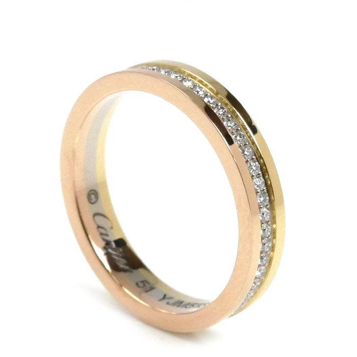 CARTIER カルティエ K 18 YG|WG|PG ヴァンドーム ダイヤ リング 指輪 ダイヤモンド 11号 51 4.0 g レディース