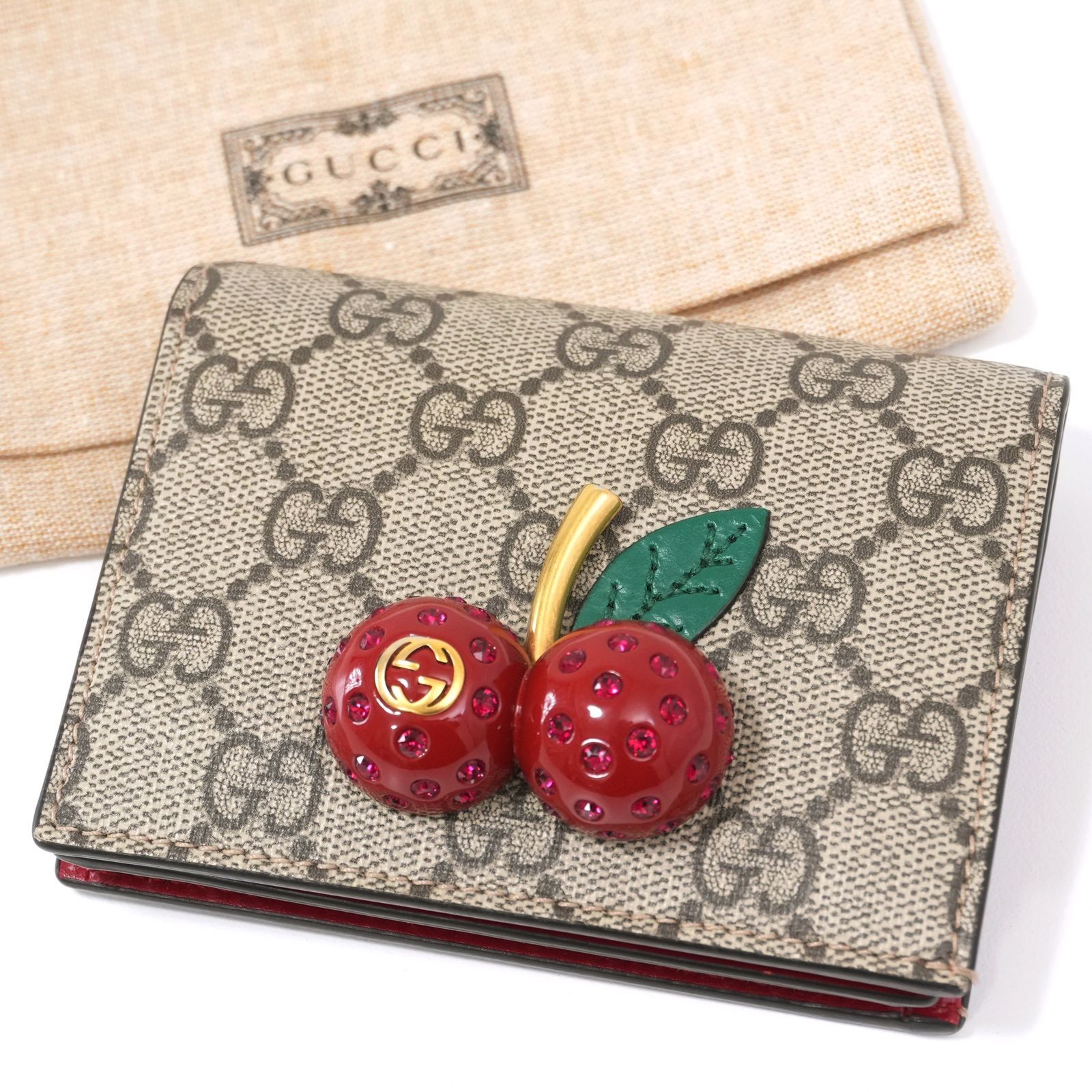 新品同様】GUCCI 小銭入れ付き GGスプリーム チェリー 財布 - メルカリ