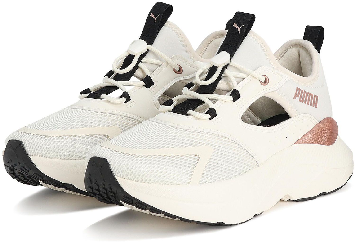 プーマ PUMA SOFTRIDE メイブ ミュール Warm White-Rose Gold-PUMA Black レディース 女性 シューズ 靴 スニーカー クッション性 31200101 WARMWHITE-ROSEGOLD-P