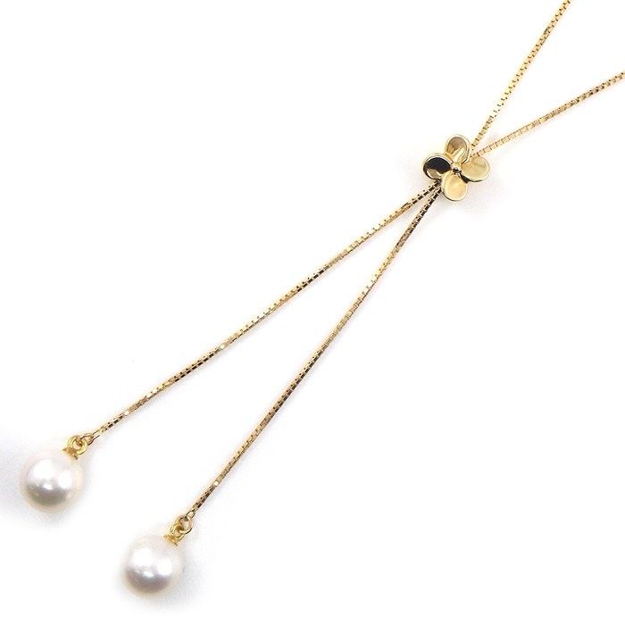 タサキ 田崎真珠 TASAKI ネックレス ドロップ スウィング フラワー